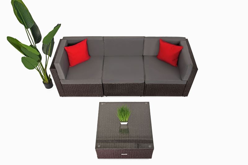 Zestaw Lounge Terrace 3+1 Ciemny