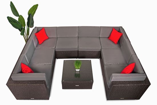 Zestaw Lounge Terrace 8+1 Ciemny