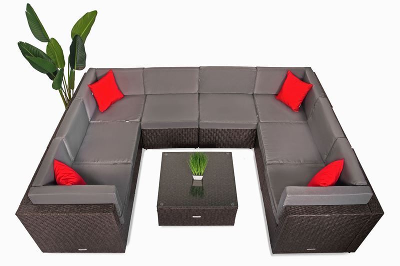 Zestaw Lounge Terrace 8+1 Ciemny