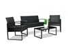 Obrazek Meble ogrodowe rattanowe Just Relax Zestaw Loft Style czarno-grafitowy