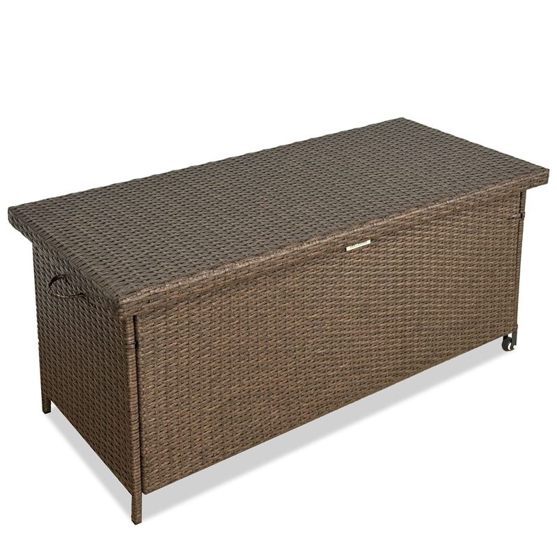 Obrazek Skrzynia ogrodowa balkonowa hydrauliczna STORAGE BOX Brązowa