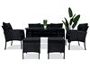 Obrazek Meble ogrodowe rattanowe Just Relax Zestaw Deluxe Lite czarno-grafitowy