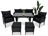 Obrazek Meble ogrodowe rattanowe Just Relax Zestaw Deluxe Lite czarno-grafitowy