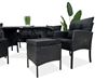 Obrazek Meble ogrodowe rattanowe Just Relax Zestaw Deluxe Lite czarno-grafitowy