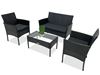 Obrazek Meble ogrodowe rattanowe Just Relax Zestaw Classic Style czarno-grafitowy