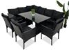 Obrazek Meble ogrodowe rattanowe Just Relax Zestaw Narożnik Marseille Czarny LEWY