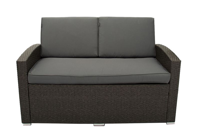 Obrazek Meble ogrodowe rattanowe Just Relax Sofa Deluxe 140cm Ciemny