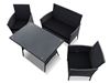 Obrazek Zestaw meble ogrodowe rattanowe Just Relax Classic High czarno-grafitowy