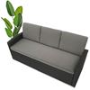 Obrazek Meble ogrodowe rattanowe Just Relax Sofa Deluxe 180cm Grafitowy