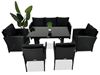 Obrazek Meble ogrodowe rattanowe Just Relax Zestaw Deluxe 2 czarno-grafitowy