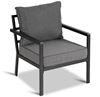 Obrazek Zestaw  meble ogrodowe metalowe Loft Line – sofa, dwa fotele i stół