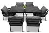 Zestaw  meble ogrodowych metalowych Loft Line Big Family 6 Luxe – stół L z fotelami