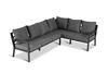Obrazek Zestaw mebli ogrodowych metalowych Loft Line – Narożnik Prawy Relax ze stolikiem Lounge oraz dwoma krzesłami