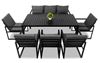 Zestaw  meble ogrodowe metalowe Loft Line – sofa Deluxe, pięć krzeseł i stół L