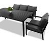 Zestaw  meble ogrodowe metalowe Loft Line – sofa, dwa fotele i stół