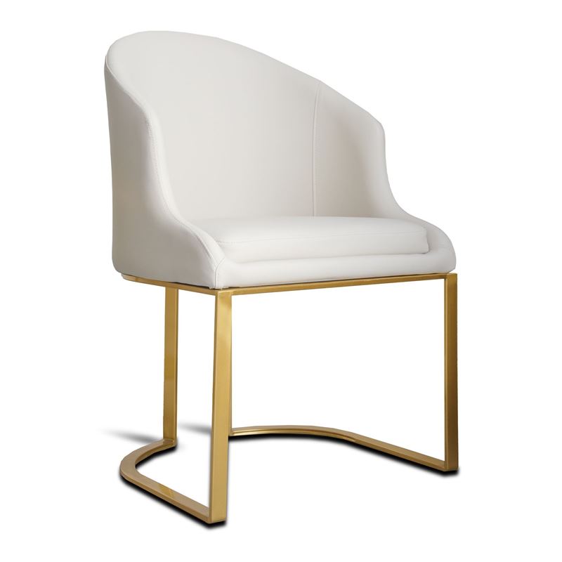 Krzesło FOTEL NOWOCZESNE SKÓRZANE muszelka DO SALONU JADALNI mleczny DS04