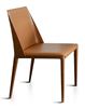 Krzesło SKÓRZANE NOWOCZESNE LOFTOWE DO SALONU JADALNI Brązowe DS30