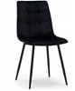 Krzesło do jadalni salonu Just Relax "PADUA" tapicerowane CZARNE