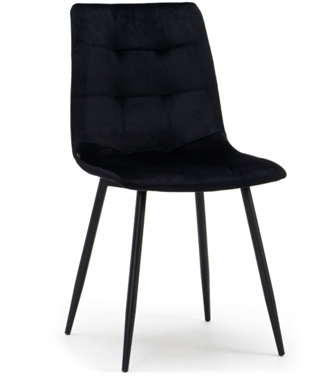 Krzesło do jadalni salonu Just Relax "PADUA" tapicerowane CZARNE