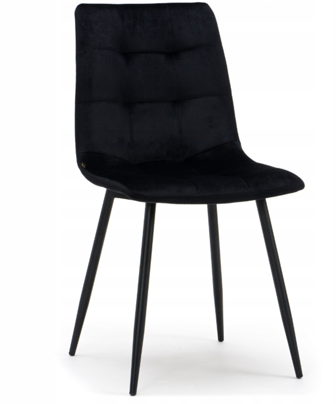 Krzesło do jadalni salonu Just Relax "PADUA" tapicerowane CZARNE