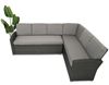 Obrazek Meble ogrodowe rattanowe Just Relax Zestaw Narożnik Mekka Grafitowy LEWY