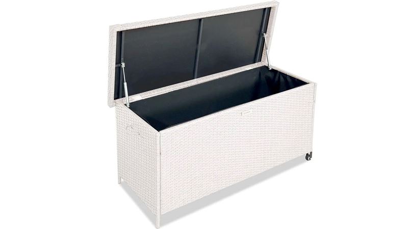 Skrzynia ogrodowa balkonowa BOX hydrauliczna BIAŁA WODOODPORNA Just Relax