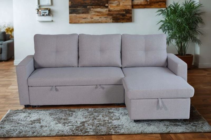 Obrazek Narożnik z funkcją spania i pojemnikiem PRAWY Szary