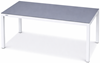 Obrazek Zestaw Meble Ogrodowe Aluminiowe Obiadowe Stół 150 cm + 6 krzeseł Biały