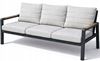 Obrazek Meble ogrodowe aluminiowe zestaw Miami: sofa + stół + 2 fotele, nowoczesny grafit