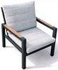 Obrazek Meble ogrodowe aluminiowe zestaw Miami: sofa + stół + 2 fotele, nowoczesny grafit