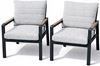 Obrazek Meble ogrodowe aluminiowe zestaw Miami: sofa + stół + 2 fotele, nowoczesny grafit