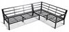 Obrazek Zestaw mebli ogrodowych metalowych Loft Line NAROŻNIK Prawy + 2 Fotele + Stół