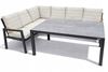 Obrazek Zestaw mebli aluminiowych od Just Relax: Narożnik Chicago + Stół + 1 Fotel Grafitowy