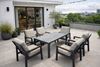 Obrazek Zestaw meble ogrodowych aluminiowych Alu Loft 6 Luxe stół + krzesła Grafitowy