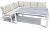 Obrazek Zestaw mebli aluminiowych od Just Relax: Narożnik Chicago + Stół + 1 Fotel Biały