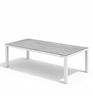 Obrazek Zestaw mebli aluminiowych od Just Relax: Narożnik Chicago + Stół + 1 Fotel Biały