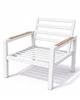 Obrazek Zestaw mebli aluminiowych od Just Relax: Narożnik Chicago + Stół + 1 Fotel Biały