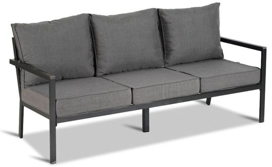 Zestaw  meble ogrodowe metalowe Loft Line – dwie sofy Deluxe i stół L