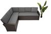 Obrazek Meble ogrodowe rattanowe Just Relax Narożnik Milano Lewy Ciemny