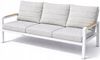 Zestaw meble ogrodowe aluminiowe modułowe Sofa + 2 fotele Biały