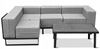 Obrazek Zestaw meble ogrodowych metalowych Loft Line narożnik Lounge ze stolikiem