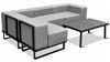 Obrazek Zestaw meble ogrodowych metalowych Loft Line narożnik Lounge ze stolikiem