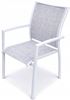 Obrazek Zestaw mebli aluminiowych od Just Relax: Narożnik Chicago + Stół 150 + 3 Krzesła Biały