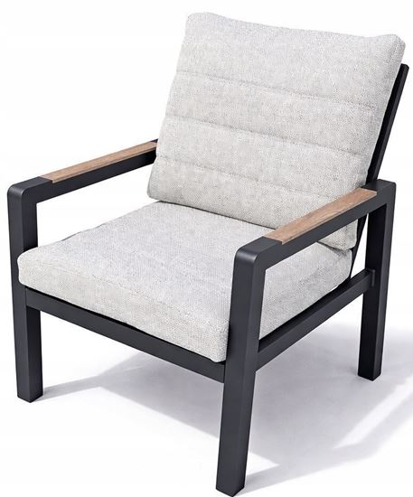 Zestaw meble ogrodowych aluminiowe modułowe fotel Grafitowy