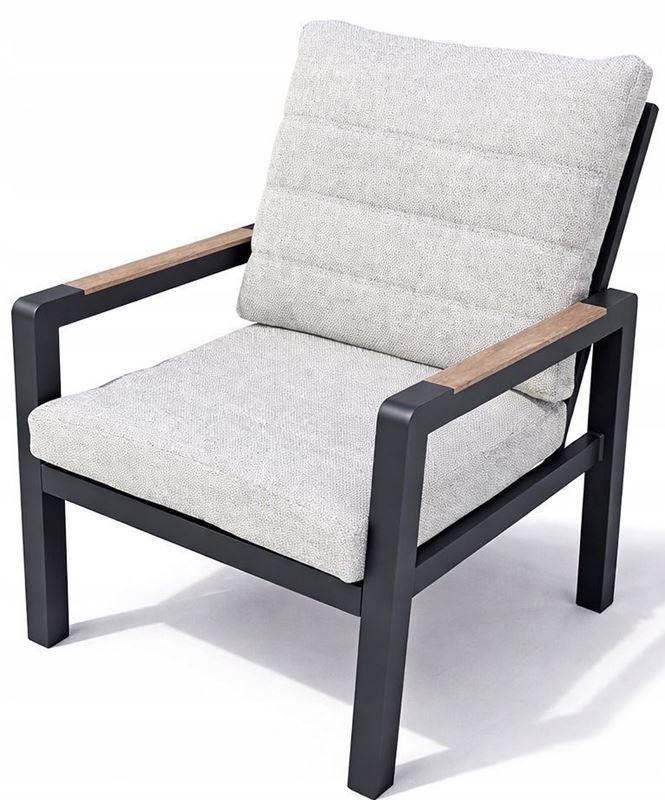 Zestaw meble ogrodowych aluminiowe modułowe fotel Grafitowy