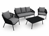 Obrazek Black Rope Loft - Zestaw mebli metalowych: Sofa + Stół + 2 Fotele