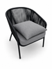 Obrazek Black Rope Loft - Zestaw mebli metalowych: Sofa + Stół + 2 Fotele