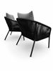 Obrazek Black Rope Loft - Zestaw mebli metalowych: Sofa + Stół + 2 Fotele