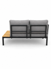 Obrazek Wood Steel Loft Compact - METALOWY ZESTAW MEBLI OGRODOWYCH Narożnik + Stół 56 cm
