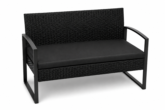 Obrazek Sofa Ogrodowa Loft Style czarno-grafitowa